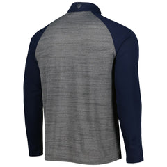 Cleveland Guardians Levelwear Vandal Raglan Quarter-Zip Top - Heather Gray Tops