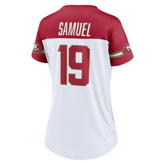 Deebo Samuel San Francisco 49ers Women's Athena Name & Number V-Neck Top White