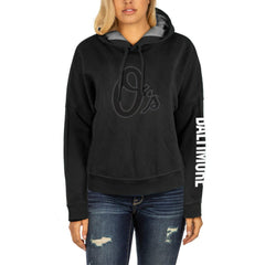 Baltimore Orioles New Era Women's City Connect Pullover Hoodie - Black Hoodies