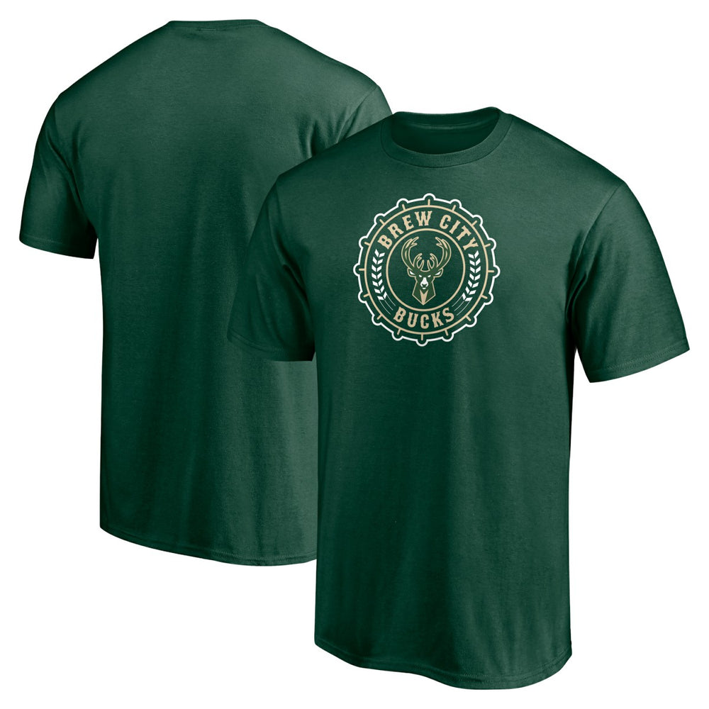 Milwaukee Bucks Push Ahead T-Shirt Hunter Green