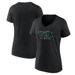 Boston Celtics Women's Core Hometown Launch V-Neck T-Shirt Black