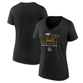 Golden State Warriors Women's Core Hometown Launch V-Neck T-Shirt Black