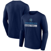 Minnesota Timberwolves Let's Go Long Sleeve T-Shirt Navy