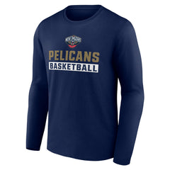New Orleans Pelicans Let's Go Long Sleeve T-Shirt Navy