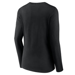 Sacramento Kings Women's Tumble V-Neck Long Sleeve T-Shirt Black