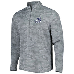 Dallas Cowboys Antigua Brigade Throwback Quarter-Zip Top Gray