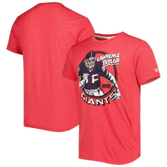Lawrence Taylor New York Giants Homage Unisex Caricature Retired Player Tri-Blend T-Shirt Red