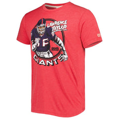 Lawrence Taylor New York Giants Homage Unisex Caricature Retired Player Tri-Blend T-Shirt Red