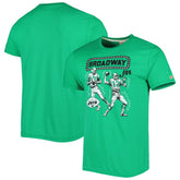Joe Namath New York Jets Homage Unisex Unisex Caricature Retired Player Tri-Blend T-Shirt Heather Green