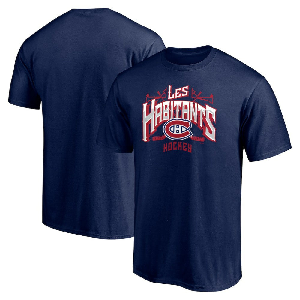 NHL Montreal Canadiens Hometown Collection Push Ahead T-Shirt - Navy