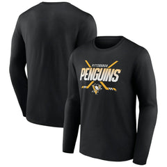 NHL Pittsburgh Penguins Team Covert Long Sleeve T-Shirt - Black