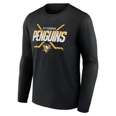 NHL Pittsburgh Penguins Team Covert Long Sleeve T-Shirt - Black