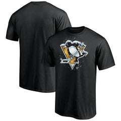 NHL Pittsburgh Penguins Snow Logo T-Shirt - Black