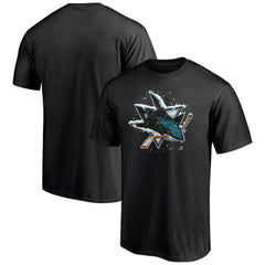 NHL San Jose Sharks Snow Logo T-Shirt - Black