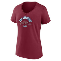 NHL Colorado Avalanche Women's Active Edge V-Neck T-Shirt - Burgundy