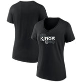 NHL Los Angeles Kings Women's Active Edge V-Neck T-Shirt - Black