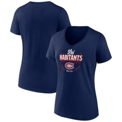 NHL Montreal Canadiens Women's Active Edge V-Neck T-Shirt - Navy