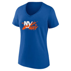 NHL New York Islanders Women's Active Edge V-Neck T-Shirt - Royal