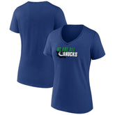 NHL Vancouver Canucks Women's Active Edge V-Neck T-Shirt - Blue