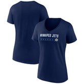 NHL Winnipeg Jets Women's Primary Play V-Neck T-Shirt - Navy