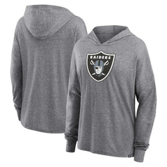Las Vegas Raiders Women's Cozy Primary Pullover Hoodie Heather Gray