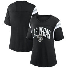 Las Vegas Raiders Women's Earned Stripes T-Shirt Black