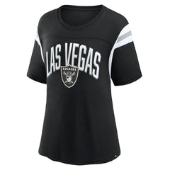 Las Vegas Raiders Women's Earned Stripes T-Shirt Black