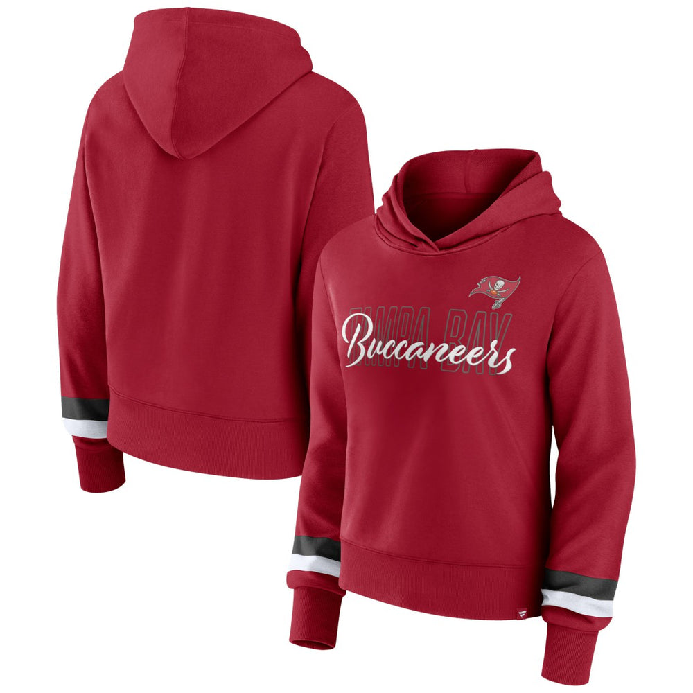 Tampa Bay Buccaneers Women's Over Under Pullover Hoodie Red