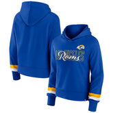 Los Angeles Rams Women's Over Under Pullover Hoodie Royal