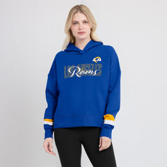 Los Angeles Rams Women's Over Under Pullover Hoodie Royal