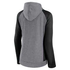 Carolina Panthers Women's Blind Side Lightweight Full-Zip Hoodie Heather Gray/College Black