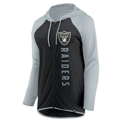Las Vegas Raiders Women's Forever Fan Full-Zip Hoodie Black/Silver