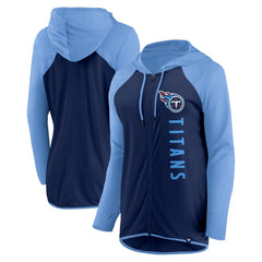 Tennessee Titans Women's Forever Fan Full-Zip Hoodie Navy/Light Blue
