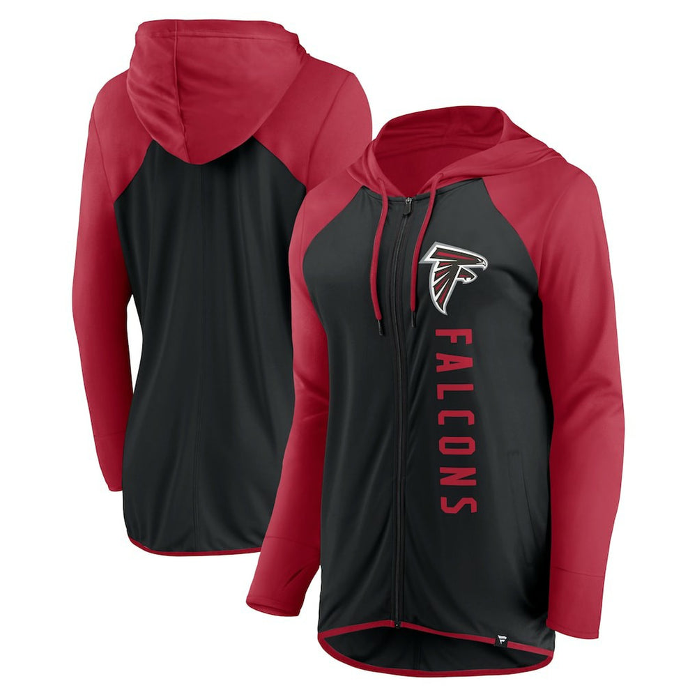 Atlanta Falcons Women's Forever Fan Full-Zip Hoodie Black/Red