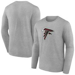 Atlanta Falcons Primary Team Logo Long Sleeve T-Shirt Heather Gray