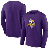 Minnesota Vikings Primary Team Logo Long Sleeve T-Shirt Purple