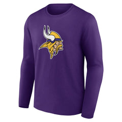 Minnesota Vikings Primary Team Logo Long Sleeve T-Shirt Purple