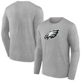 Philadelphia Eagles Primary Team Logo Long Sleeve T-Shirt Heather Gray