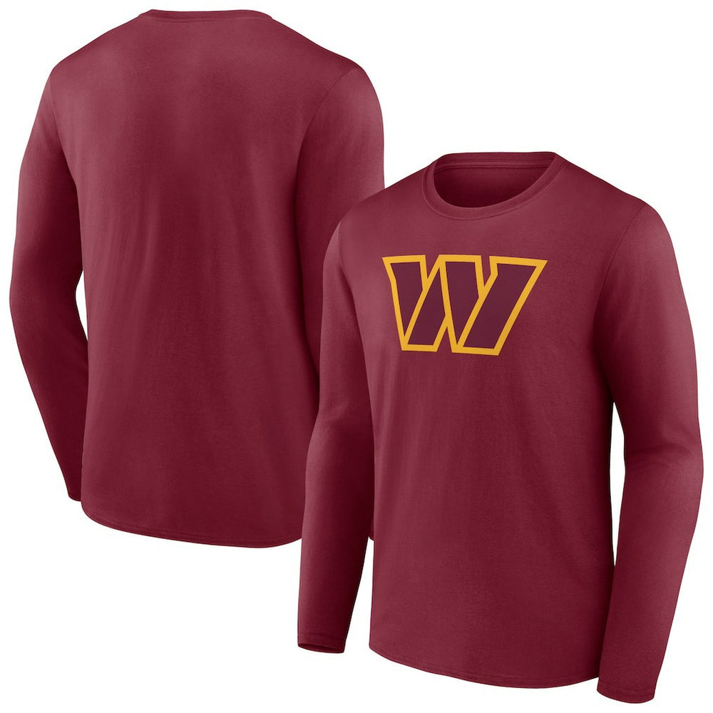 Washington Commanders Primary Team Logo Long Sleeve T-Shirt Burgundy
