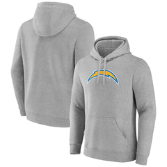 Los Angeles Chargers Primary Team Logo Fitted Pullover Hoodie Heather Gray