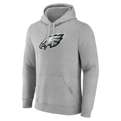 Philadelphia Eagles Primary Team Logo Fitted Pullover Hoodie Heather Gray