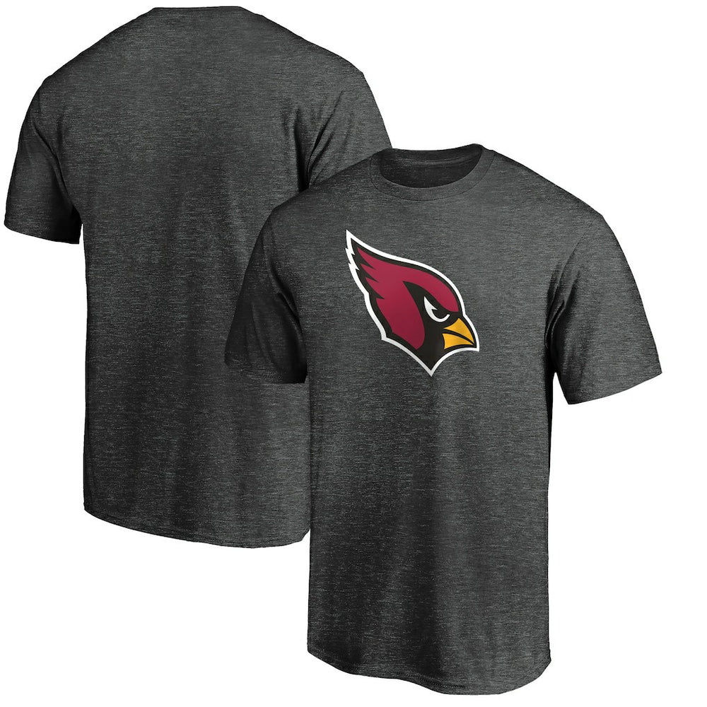 Arizona Cardinals Primary Logo T-Shirt Heather Charcoal