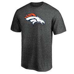 Denver Broncos Primary Logo T-Shirt Heather Charcoal