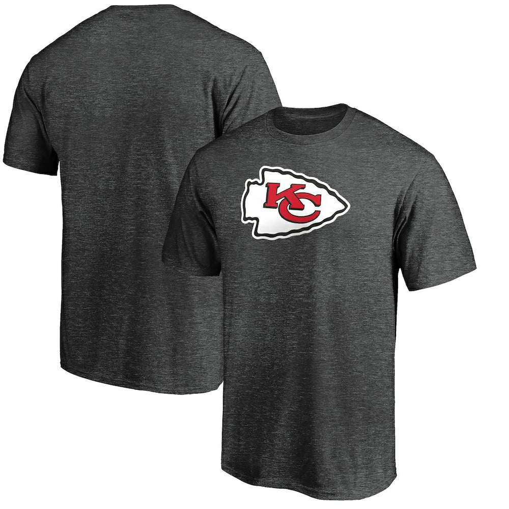 Kansas City Chiefs Primary Logo T-Shirt Heather Charcoal