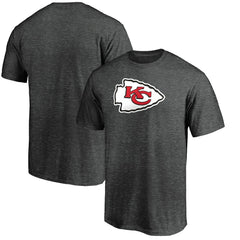 Kansas City Chiefs Primary Logo T-Shirt Heather Charcoal