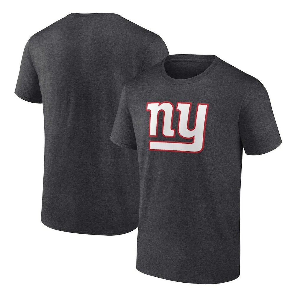 New York Giants Primary Logo T-Shirt Heather Charcoal