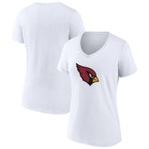 Arizona Cardinals Women's Primary Logo V-Neck T-Shirt White