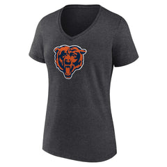 Chicago Bears Women's Primary Team Logo V-Neck T-Shirt Charcoal