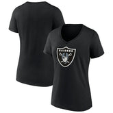 Las Vegas Raiders Women's Primary Team Logo V-Neck T-Shirt Black