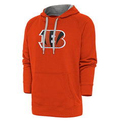 Cincinnati Bengals Antigua Victory Chenille Pullover Hoodie Orange